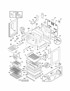 Body Diagram and Parts List for 79092903015  Kenmore Range