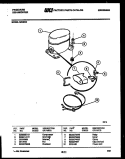 COMPRESSOR PARTS Diagram and Parts List for MR40N2  Frigidaire Dehumidifier