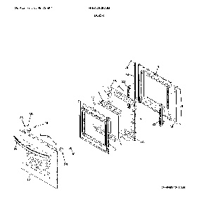 Door Diagram and Parts List for FFEW2426USB  Frigidaire Wall Oven