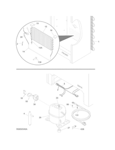 System Diagram and Parts List for FGVU21F8QTA  Frigidaire Freezer
