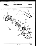 BLOWER AND DRIVE PARTS Diagram and Parts List for FDG336RBS0  Frigidaire Dryer