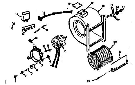 H-q blower assembly Diagram and Parts List for 867763821  Frigidaire Furnace