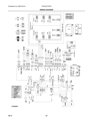 Wiring Diagram Diagram and Parts List for FPSC2277RFB  Frigidaire Refrigerator
