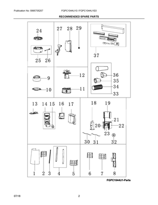 Part Location Diagram of 5304504168 Frigidaire COMPRESSOR