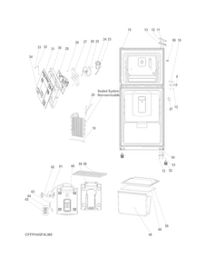 Cabinet,controls Diagram and Parts List for FFPS45L3QM0  Frigidaire Refrigerator