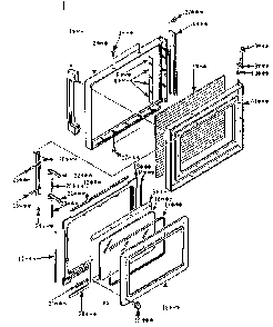 Door Parts Diagram and Parts List for 5648668611  Kenmore Microwave