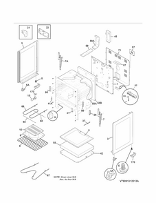 Body Diagram and Parts List for 79093013311  Kenmore Range