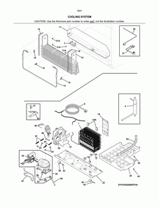 System Diagram and Parts List for 2537041941D  Kenmore Refrigerator