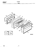 DOOR Diagram and Parts List for TGF362BBBE  Tappan Range