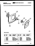 AIR HANDLING PARTS Diagram and Parts List for A05LH8F1  Frigidaire Air Conditioner