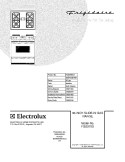 COVER Diagram and Parts List for FGS379DCA  Frigidaire Range