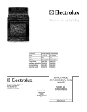 COVER Diagram and Parts List for EW30DF65GWA  Electrolux Range