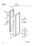 FREEZER DOOR Diagram and Parts List for FRS26R2AW5  Frigidaire Refrigerator