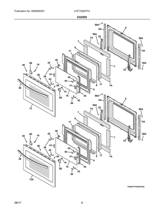 Part Location Diagram of 5304510984 Frigidaire DOOR ASSEMBLY