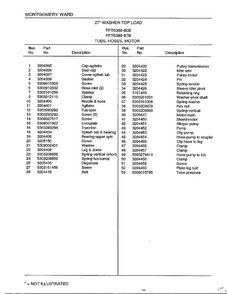 Tubs/hoses/motor Page 2 Diagram and Parts List for 6389-80B  Frigidaire Washer