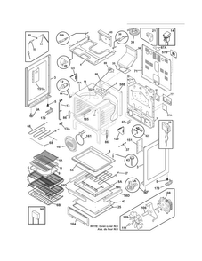 Body Diagram and Parts List for CEW30DF6GSN  Electrolux Range