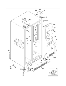 Cabinet Diagram and Parts List for DGUS2635LP2  Frigidaire Refrigerator