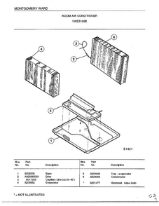 Room Air Conditioner Page 4 Diagram and Parts List for 5169B  Frigidaire Air Conditioner