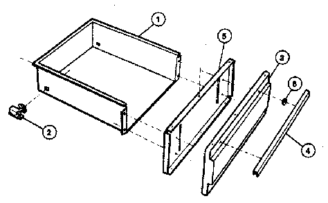 Drawer Diagram and Parts List for 30-3858-10 01 Tappan Range