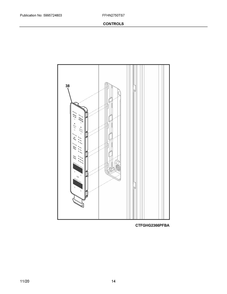 Controls Diagram and Parts List for FFHN2750TS7  Frigidaire Refrigerator