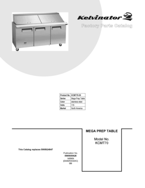01 - COVER SHEET Diagram and Parts List for KCMT70-30  Frigidaire Miscellaneous