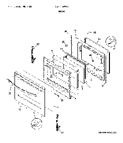 Door Diagram and Parts List for CLEH3054UFC  Frigidaire Range
