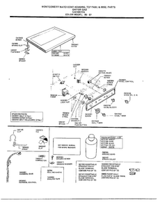 Housing, Top Panel And Mics. Parts Diagram and Parts List for 8517A  Frigidaire Dryer