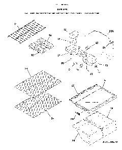 Shelves Diagram and Parts List for 2536041961A  Kenmore Refrigerator
