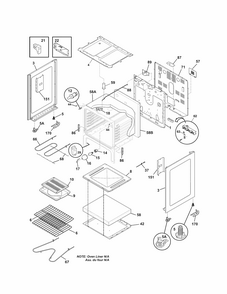 Body Diagram and Parts List for 7909090060A  Kenmore Range