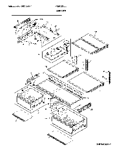 Shelves Diagram and Parts List for PRMC2285AF  Frigidaire Refrigerator