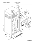 CABINET Diagram and Parts List for PHT219HSM4  Frigidaire Refrigerator