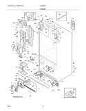 CABINET Diagram and Parts List for EI28BS56IB8  Electrolux Refrigerator