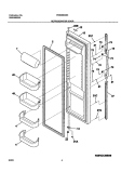 REFRIGERATOR DOOR Diagram and Parts List for FRS26BH6CB0  Frigidaire Refrigerator