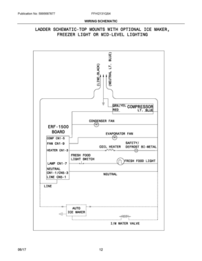 07 - WIRING SCHEMATIC Diagram and Parts List for FFHI2131QS4  Frigidaire Refrigerator