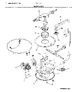 Motor & pump Diagram and Parts List for FFCD2418UB3A  Frigidaire Dishwasher