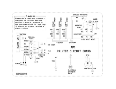 Wiring Diagram Diagram and Parts List for FFMS183CS20  Frigidaire Air Conditioner