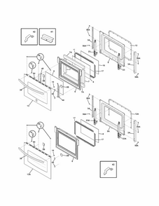 Doors Diagram and Parts List for 79048873901  Kenmore Wall Oven