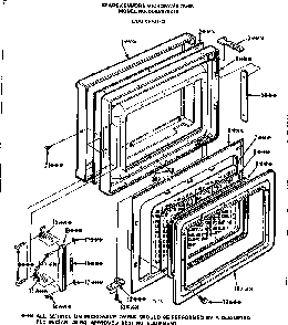 Door Parts Diagram and Parts List for 5649978210  Kenmore Microwave