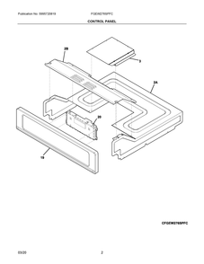 Control Panel Diagram and Parts List for FGEW276SPFC  Frigidaire Range