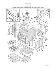 Lower Oven Diagram and Parts List for 79049603315  Kenmore Microwave