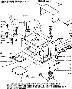 Cabinet Parts Diagram and Parts List for 5649917711  Kenmore Microwave