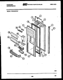 REFRIGERATOR DOOR PARTS Diagram and Parts List for FPCE22VWPW1  Frigidaire Refrigerator