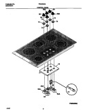CONTROL PANEL Diagram and Parts List for FEC6X9XESB  Frigidaire Cooktop