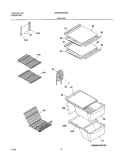 SHELVES Diagram and Parts List for WRS23W0AW8  Westinghouse Refrigerator