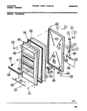 DOOR Diagram and Parts List for FFU14M7AW6  Frigidaire Freezer