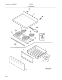 TOP/DRAWER Diagram and Parts List for CRE3870LBC  Crosley Range