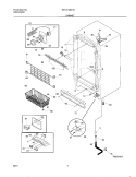 CABINET Diagram and Parts List for GFU21M6HW2  Gibson Freezer