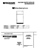 COVER Diagram and Parts List for WRT18NRCD0  Frigidaire Refrigerator