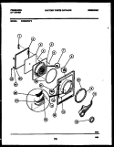 DOOR PARTS Diagram and Parts List for DE5520RW2  Frigidaire Dryer