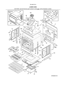 Lower Oven Diagram and Parts List for 79049613314  Kenmore Microwave